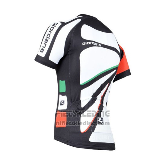 2014 Fietskleding Giordana Zwart en Wit Korte Mouwen en Koersbroek
