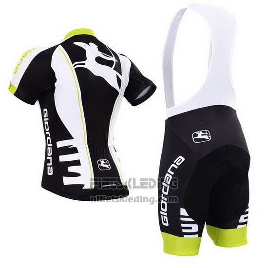 2015 Fietskleding Giordana Zwart en Wit Korte Mouwen en Koersbroek