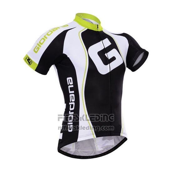 2015 Fietskleding Giordana Zwart en Wit Korte Mouwen en Koersbroek
