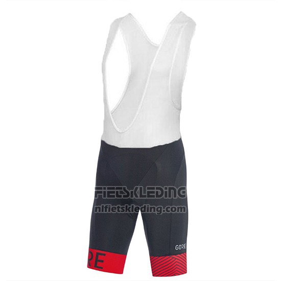 2018 Fietskleding Gore C3 Optiline Rood en Zwart Korte Mouwen en Koersbroek