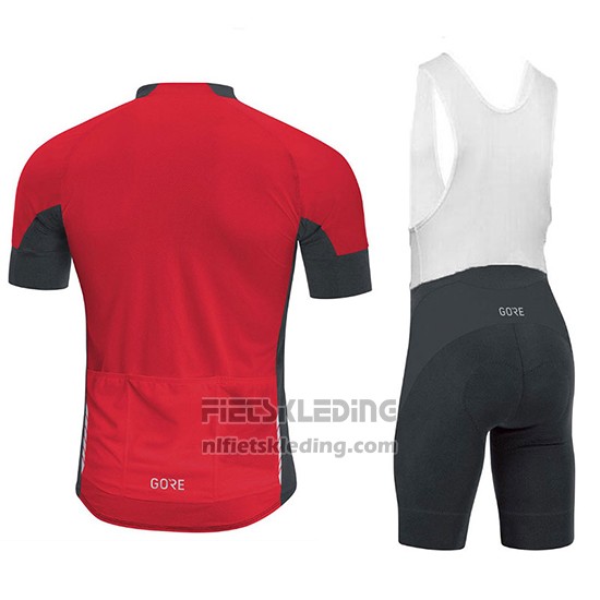 2018 Fietskleding Gore C7 CC Zwart en Rood Korte Mouwen en Koersbroek