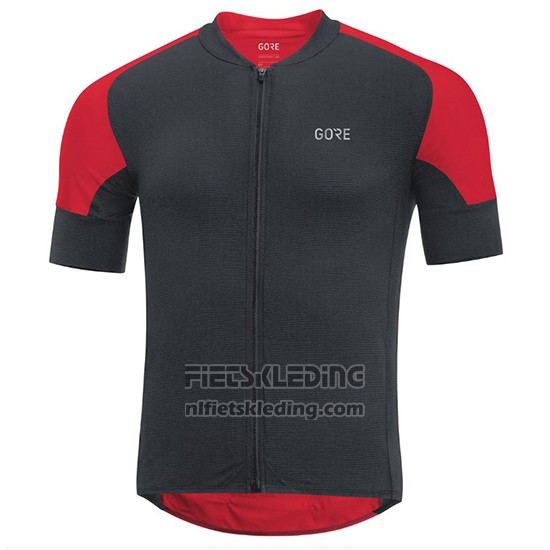 2018 Fietskleding Gore C7 CC Zwart en Rood Korte Mouwen en Koersbroek