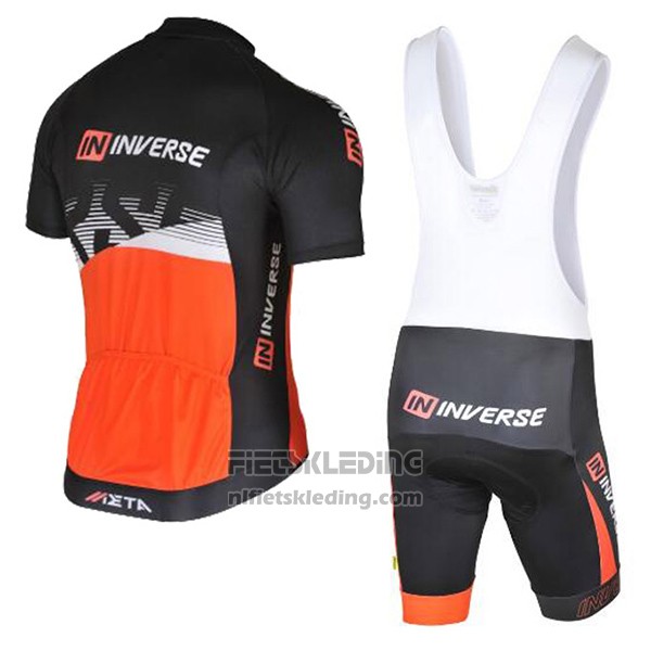 2017 Fietskleding Inverse Zwart en Oranje Korte Mouwen en Koersbroek