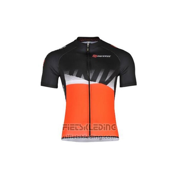 2017 Fietskleding Inverse Zwart en Oranje Korte Mouwen en Koersbroek