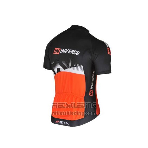 2017 Fietskleding Inverse Zwart en Oranje Korte Mouwen en Koersbroek