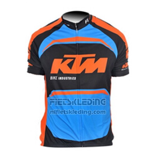 2015 Fietskleding Ktm Blauw en Oranje Korte Mouwen en Koersbroek