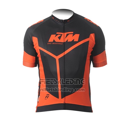 2015 Fietskleding Ktm Oranje en Zwart Korte Mouwen en Koersbroek