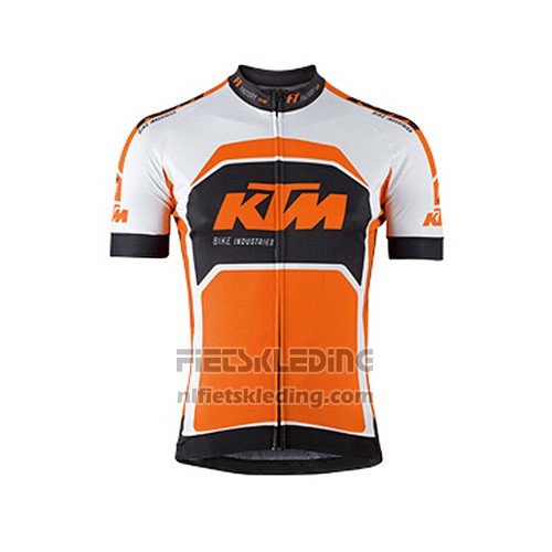 2015 Fietskleding Ktm Wit en Oranje Korte Mouwen en Koersbroek