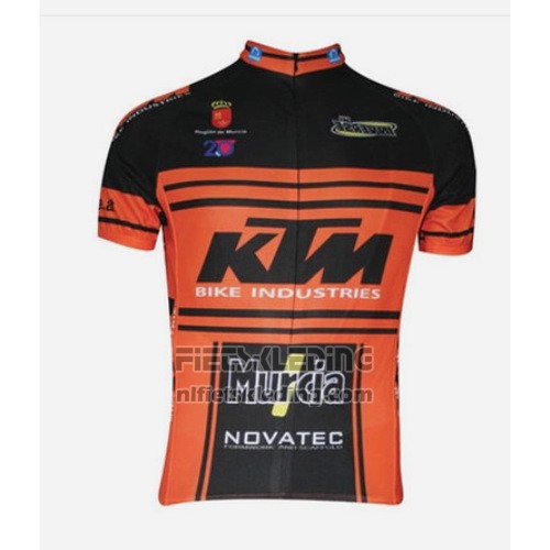 2015 Fietskleding Ktm Zwart en Oranje Korte Mouwen en Koersbroek
