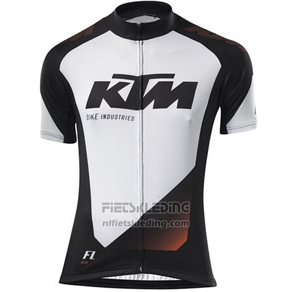 2016 Fietskleding Ktm Wit en Zwart Korte Mouwen en Koersbroek