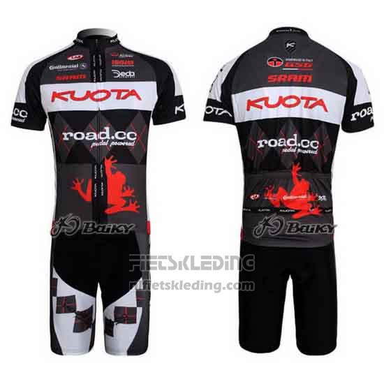 2011 Fietskleding Kuota Zwart en Wit Korte Mouwen en Koersbroek