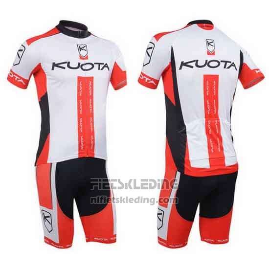 2013 Fietskleding Kuota Rood en Wit Korte Mouwen en Koersbroek