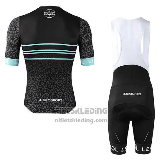 2019 Fietskleding Eurosport Lecol Zwart Mint Korte Mouwen en Koersbroek