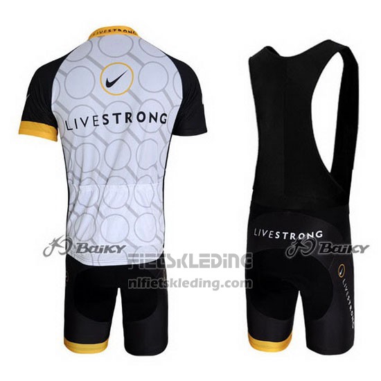 2011 Fietskleding Livestrong Zwart en Geel Korte Mouwen en Koersbroek