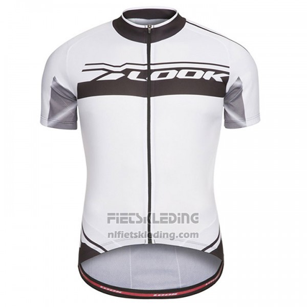 2017 Fietskleding Look Pro Equipo Zwart en Wit Korte Mouwen en Koersbroek