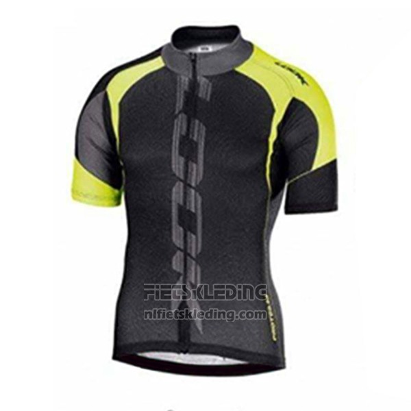2017 Fietskleding Look Zwart en Groen Korte Mouwen en Koersbroek