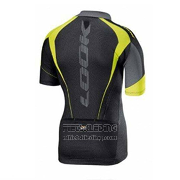 2017 Fietskleding Look Zwart en Groen Korte Mouwen en Koersbroek