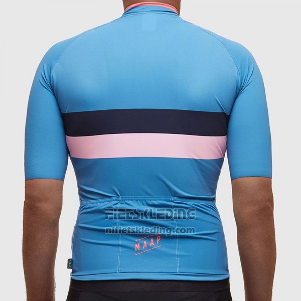 2017 Fietskleding Maap Fat Stripe Blauw Korte Mouwen en Koersbroek