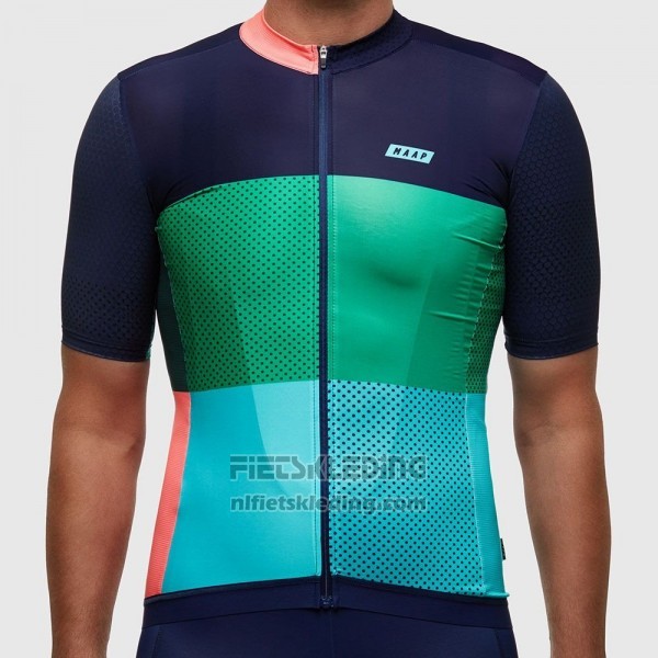 2017 Fietskleding Maap Sector Pro Groen en Blauw Korte Mouwen en Koersbroek