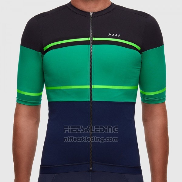 2017 Fietskleding Maap Segment Pro Zwart en Groen Korte Mouwen en Koersbroek