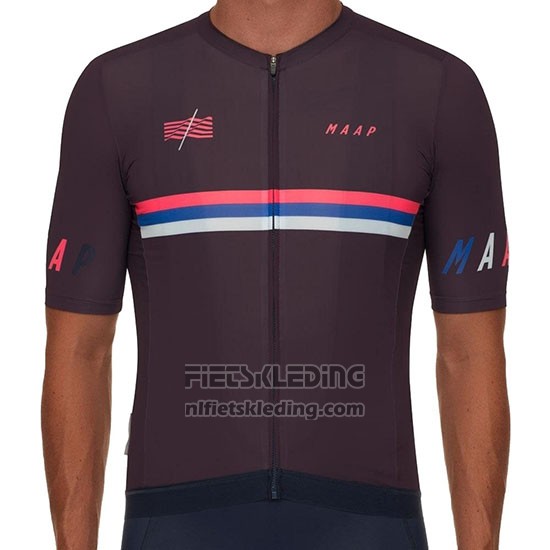 2019 Fietskleding Maap Nationals Mulberry Bruin Korte Mouwen en Koersbroek