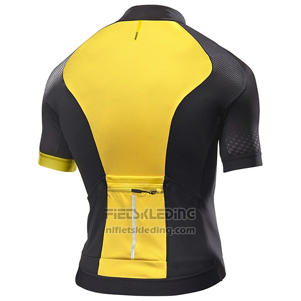 2017 Fietskleding Mavic Geel en Zwart Korte Mouwen en Koersbroek