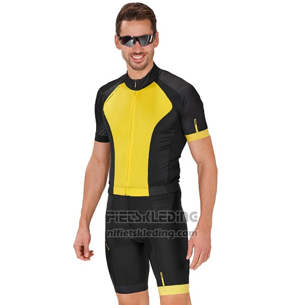2017 Fietskleding Mavic Geel en Zwart Korte Mouwen en Koersbroek