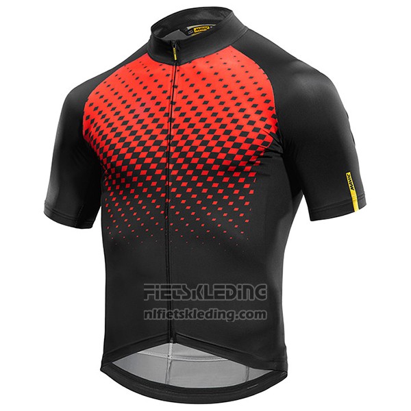 2017 Fietskleding Mavic Rood en Zwart Korte Mouwen en Koersbroek