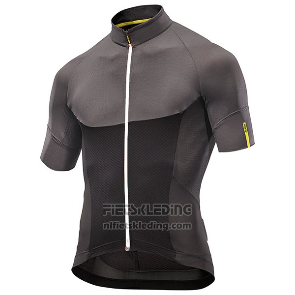 2017 Fietskleding Mavic Zwart en Grijs Korte Mouwen en Koersbroek