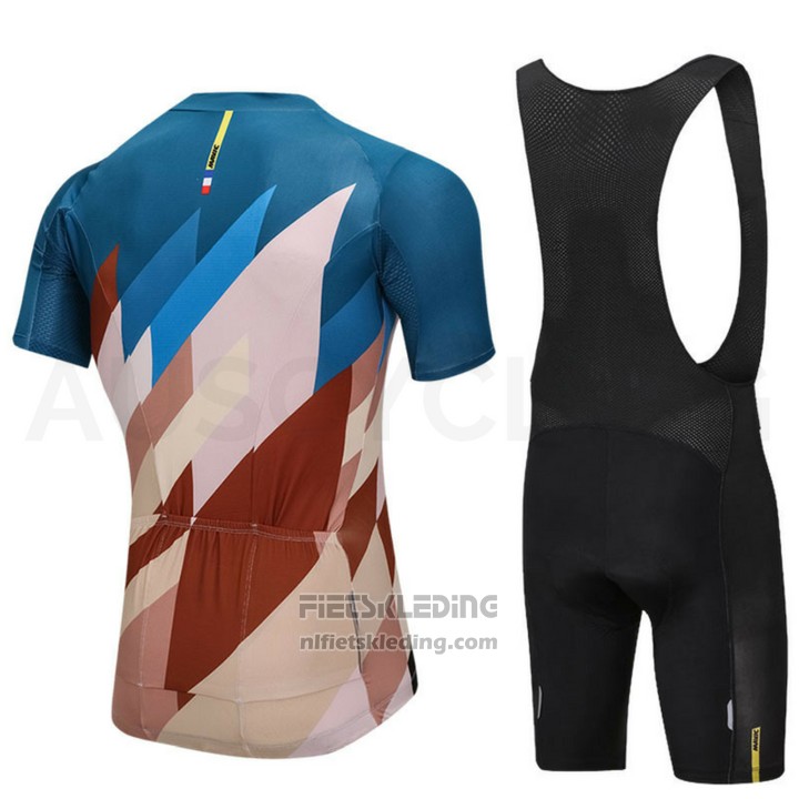 2018 Fietskleding Mavic Blauw en Bruin Korte Mouwen en Koersbroek