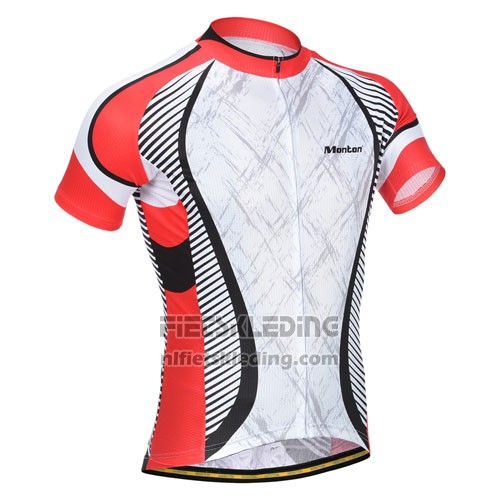 2014 Fietskleding Monton Oranje en Wit Korte Mouwen en Koersbroek