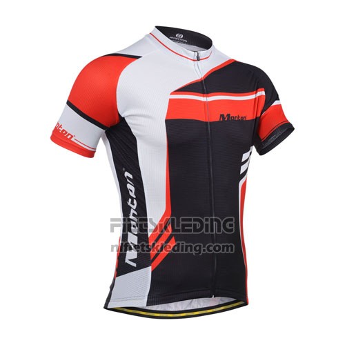 2014 Fietskleding Monton Rood en Zwart Korte Mouwen en Koersbroek