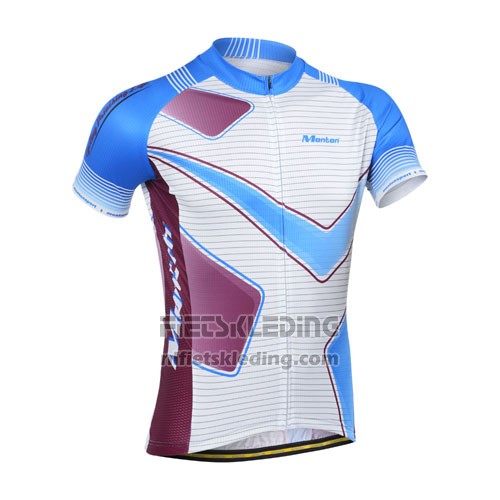 2014 Fietskleding Monton Violet en Blauw Korte Mouwen en Koersbroek