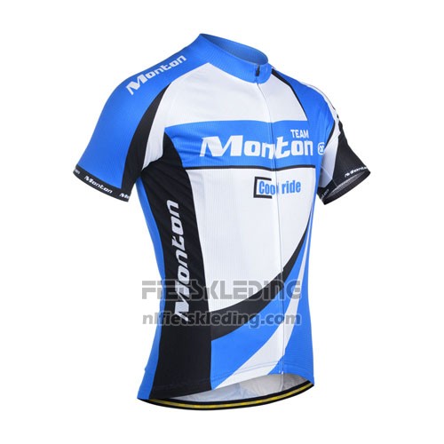2014 Fietskleding Monton Wit en Azuur Korte Mouwen en Koersbroek