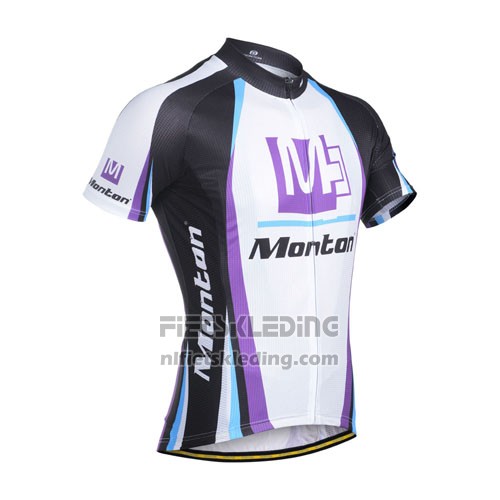 2014 Fietskleding Monton Wit en Violet Korte Mouwen en Koersbroek