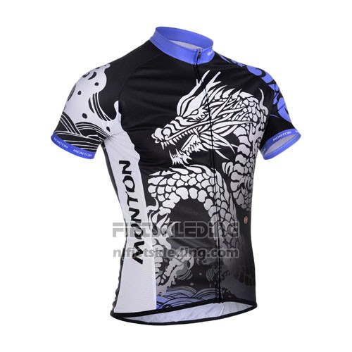 2014 Fietskleding Monton Zwart en Violet Korte Mouwen en Koersbroek