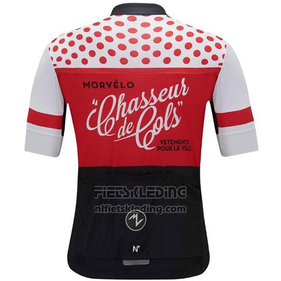 2018 Fietskleding Morvelo Rood en Zwart Korte Mouwen en Koersbroek