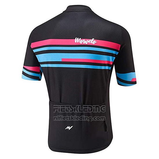 2018 Fietskleding Morvelo Zwart en Blauw Korte Mouwen en Koersbroek