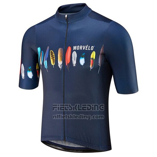 2019 Fietskleding Morvelo Donker Blauw Korte Mouwen en Koersbroek