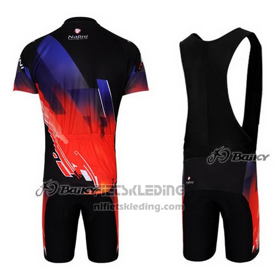 2012 Fietskleding Nalini Rood en Zwart Korte Mouwen en Koersbroek