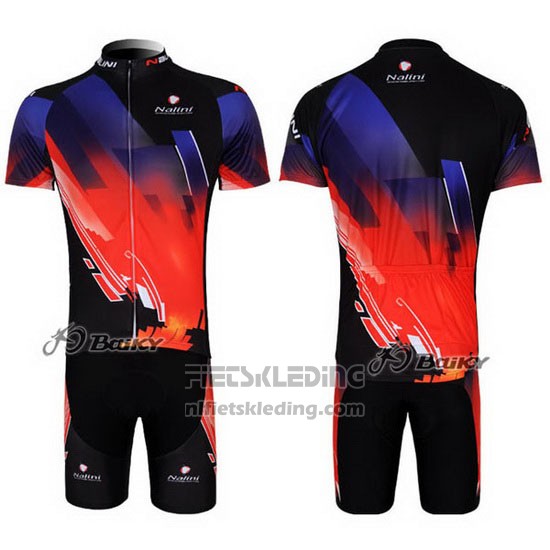 2012 Fietskleding Nalini Rood en Zwart Korte Mouwen en Koersbroek