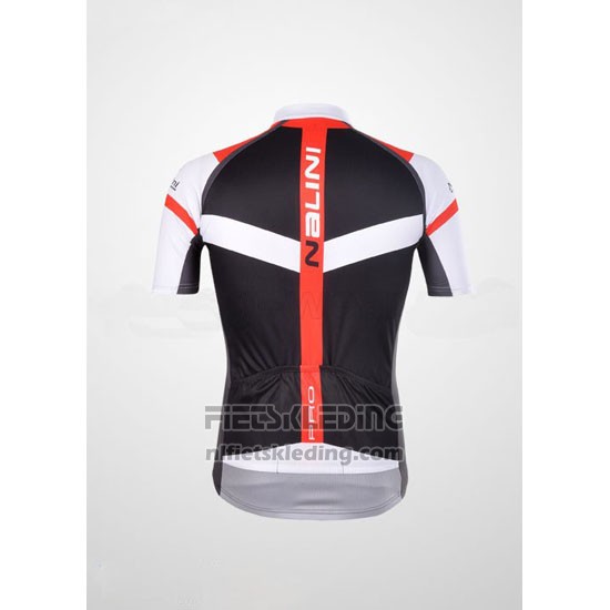 2012 Fietskleding Nalini Zwart en Rood Korte Mouwen en Koersbroek
