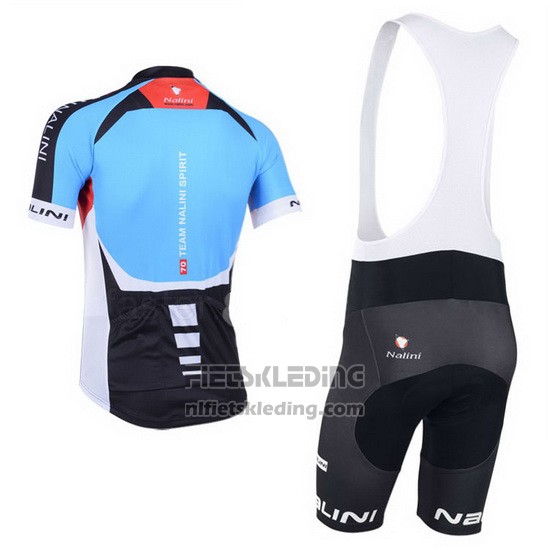 2013 Fietskleding Nalini Zwart en Azuur Korte Mouwen en Koersbroek