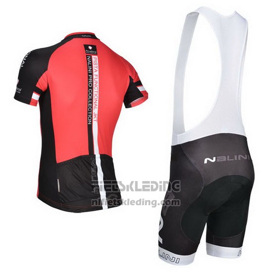 2014 Fietskleding Nalini Zwart en Rood Korte Mouwen en Koersbroek