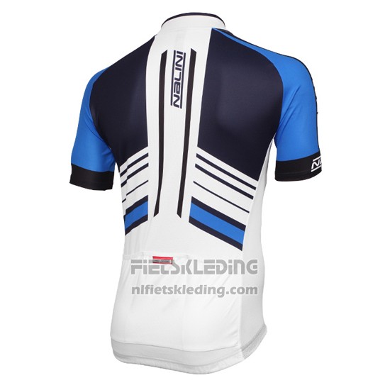 2016 Fietskleding Nalini Blauw en Wit Korte Mouwen en Koersbroek