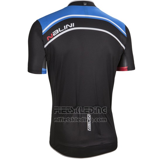2016 Fietskleding Nalini Blauw en Zwart Korte Mouwen en Koersbroek