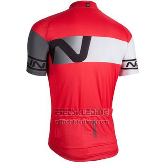 2016 Fietskleding Nalini Grijs en Rood Korte Mouwen en Koersbroek