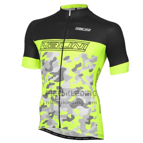 2016 Fietskleding Nalini Groen en Zwart Korte Mouwen en Koersbroek