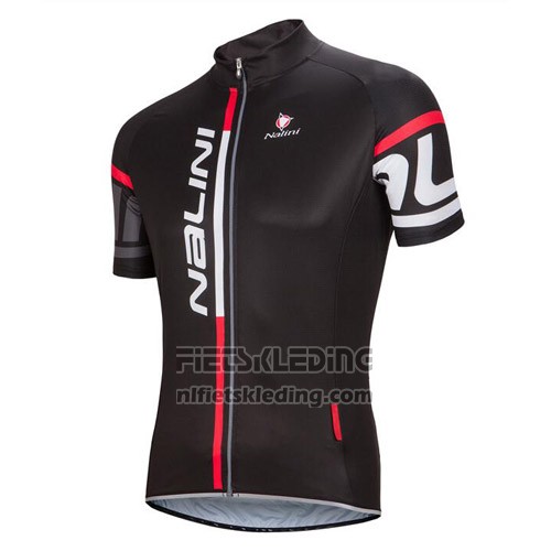 2016 Fietskleding Nalini Zwart en Rood Korte Mouwen en Koersbroek
