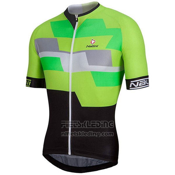 2017 Fietskleding Nalini Cervino Groen en Zwart Korte Mouwen en Koersbroek